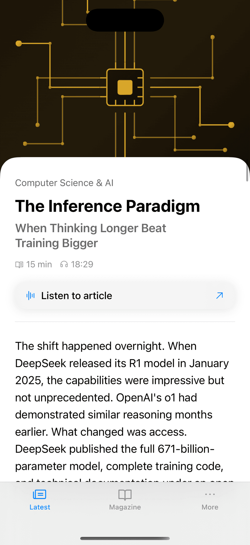 Blueleaf article reading experience
